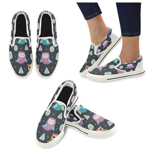 Funny Owl Slip On white