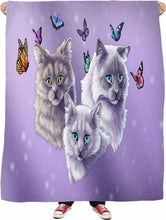 Cats and Butterflies Fleece Blankets