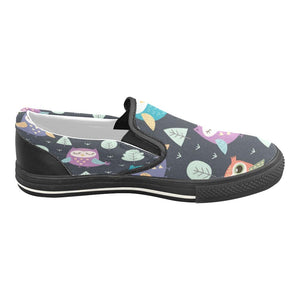 Funny Owl Slip On Black