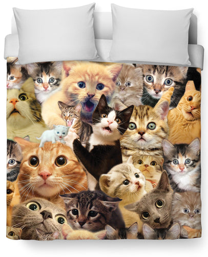 Surprised Cats Duvet Cover