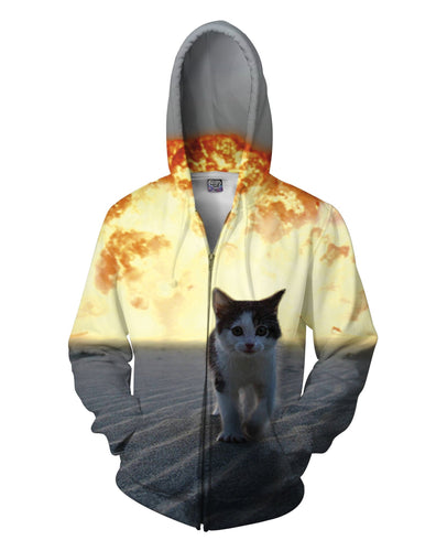 Cat Explosion Zip-Up Hoodie