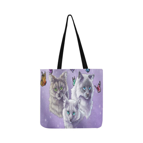 Cats and Butterflies tote bag