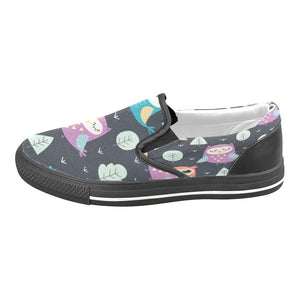 Funny Owl Slip On Black