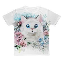 Flower cat Classic Sublimation Adult T-Shirt