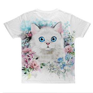Flower cat Classic Sublimation Adult T-Shirt
