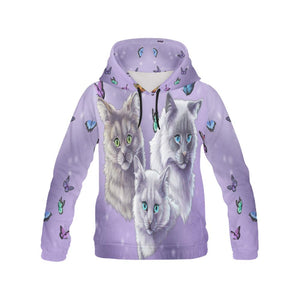 Cats and Butterflies Pullover Hoodie ( XS-XL )